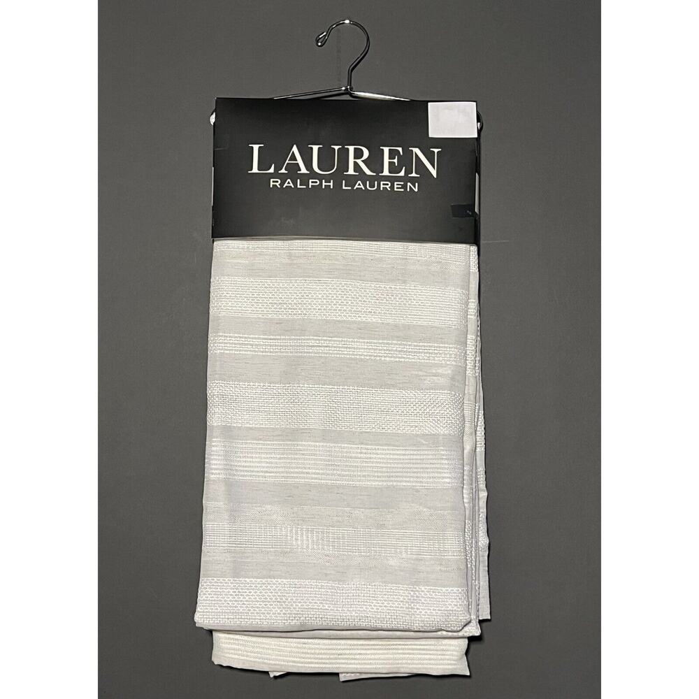 2 Ralph Lauren Carson BLACKOUT Window Curtains Panels 54 x 108” Natural **READ